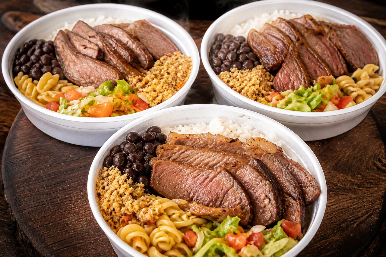 Kit Família 3 Marmitas Churrasco G